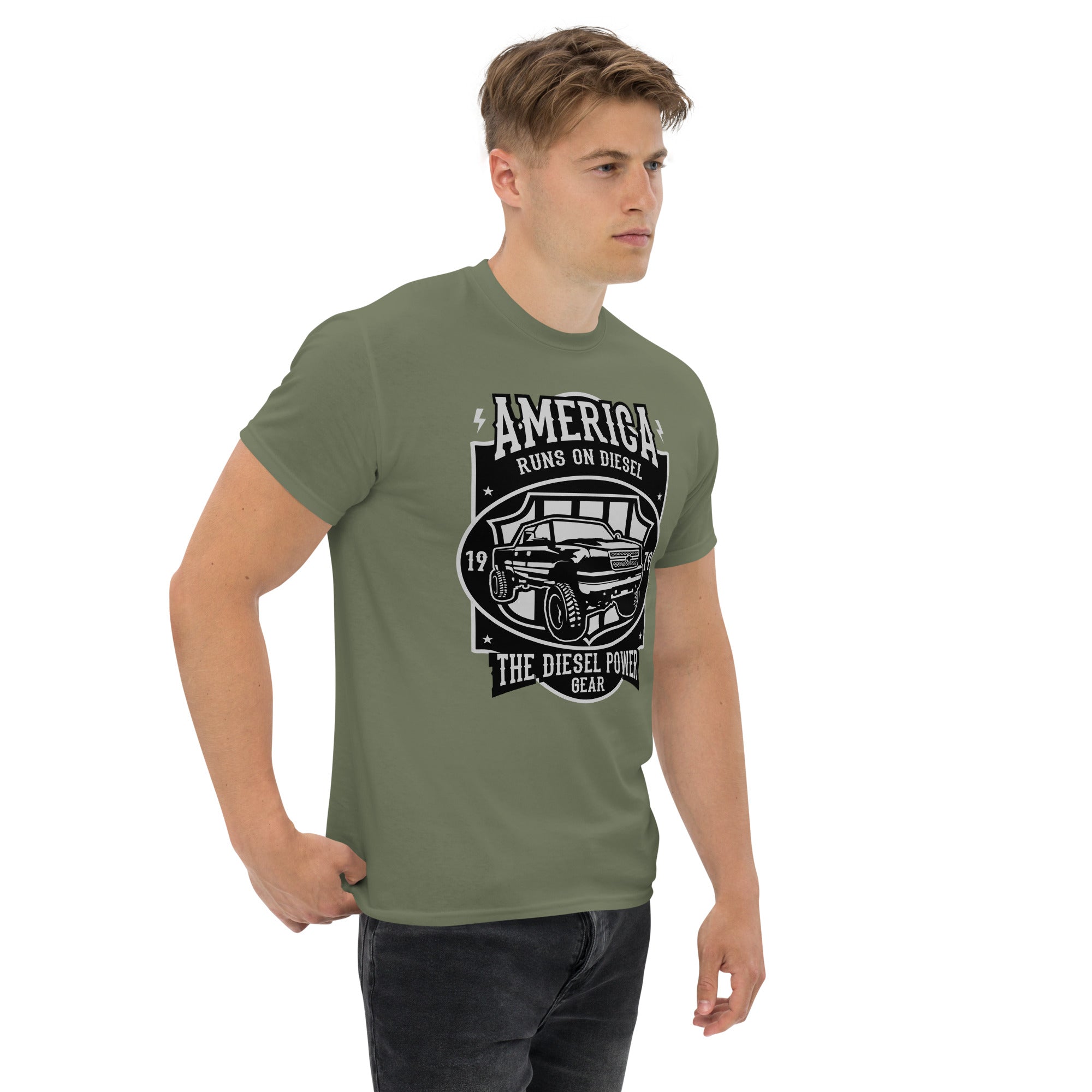 America Runs on Diesel Chevy Truck - Men's Shirt