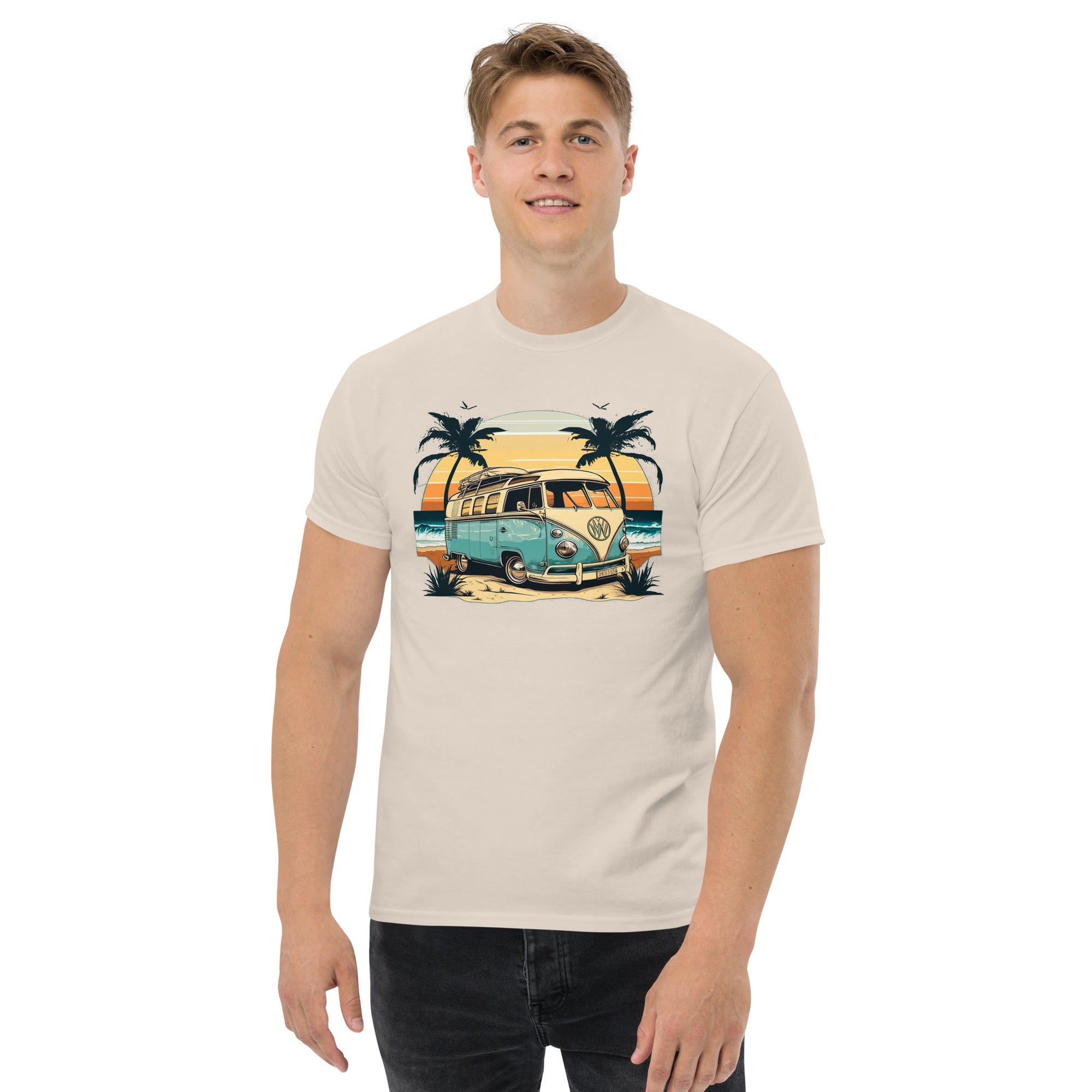1964 VW 21 Window Bus Beach Vibes Apparel - Men's Shirt