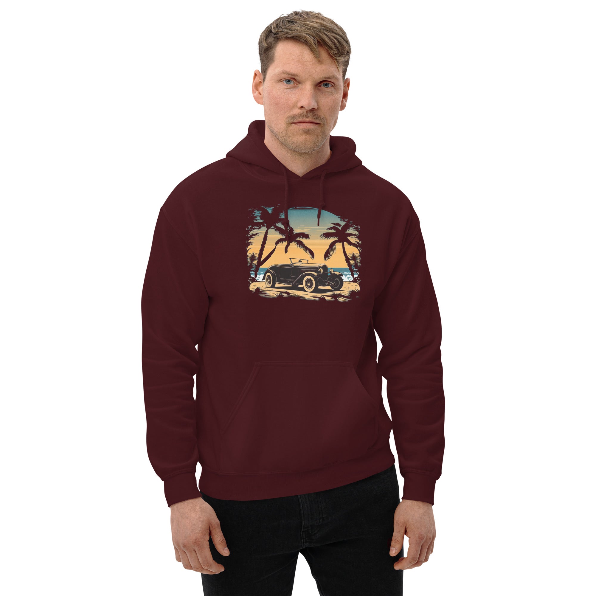 1932 Ford Sunset Beach Hot Rod Roadster Unisex Hoodie