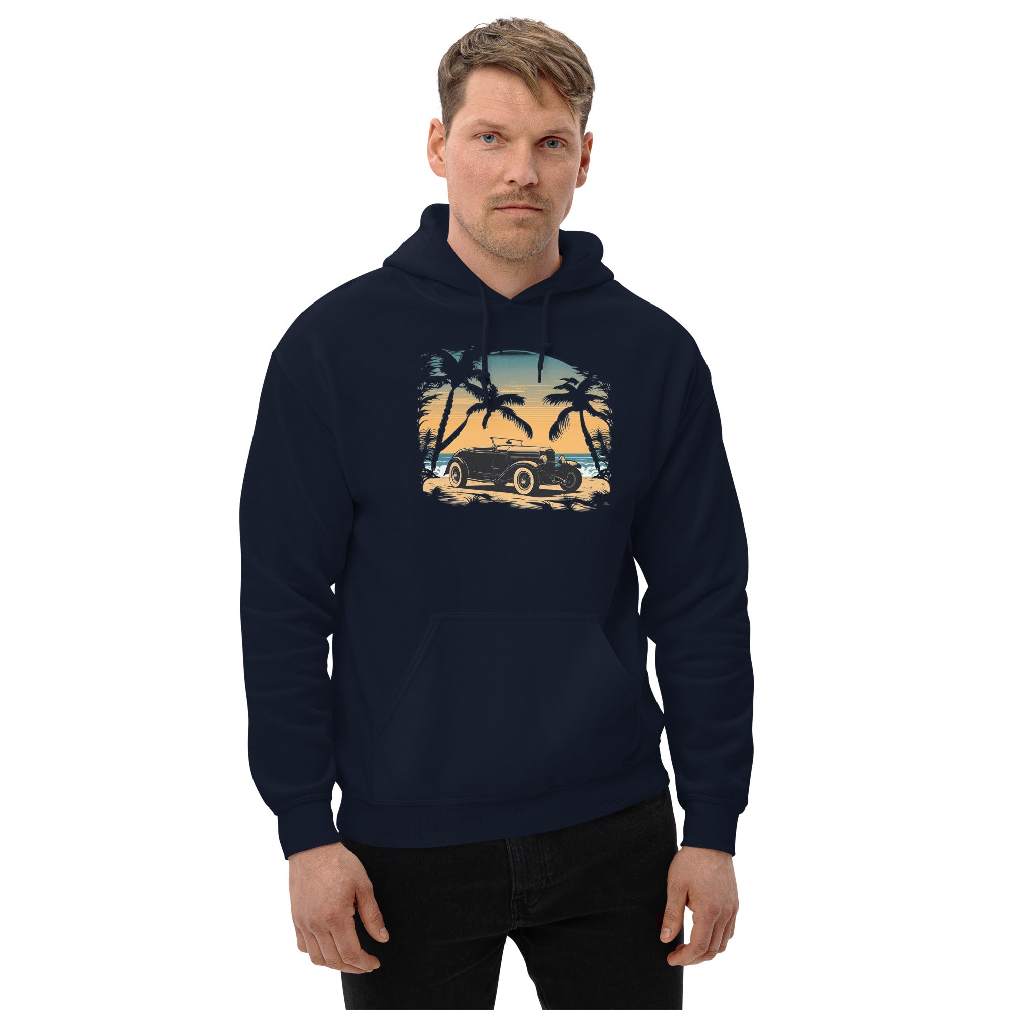 1932 Ford Sunset Beach Hot Rod Roadster Unisex Hoodie