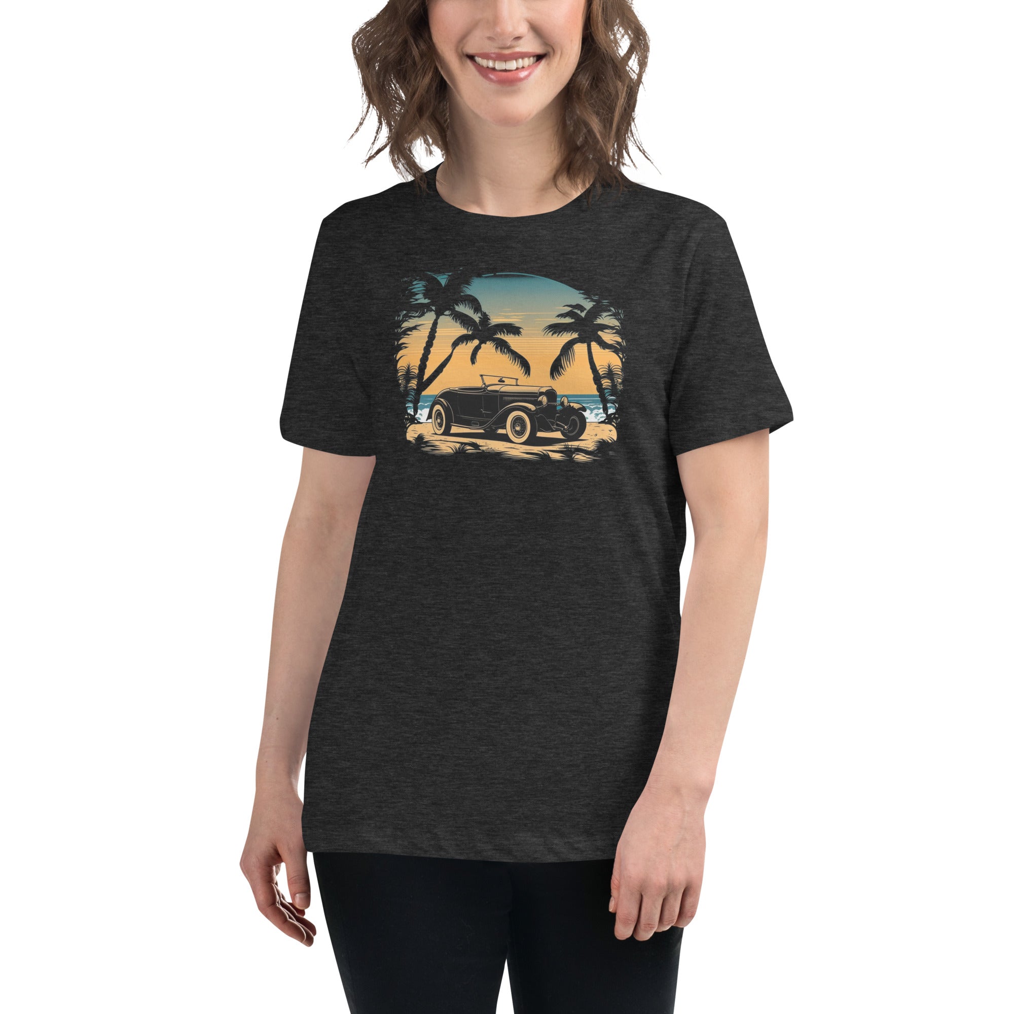 Sunset Beach 1932 Ford Hot Rod Roadster - Women's Relaxed T-Shirt