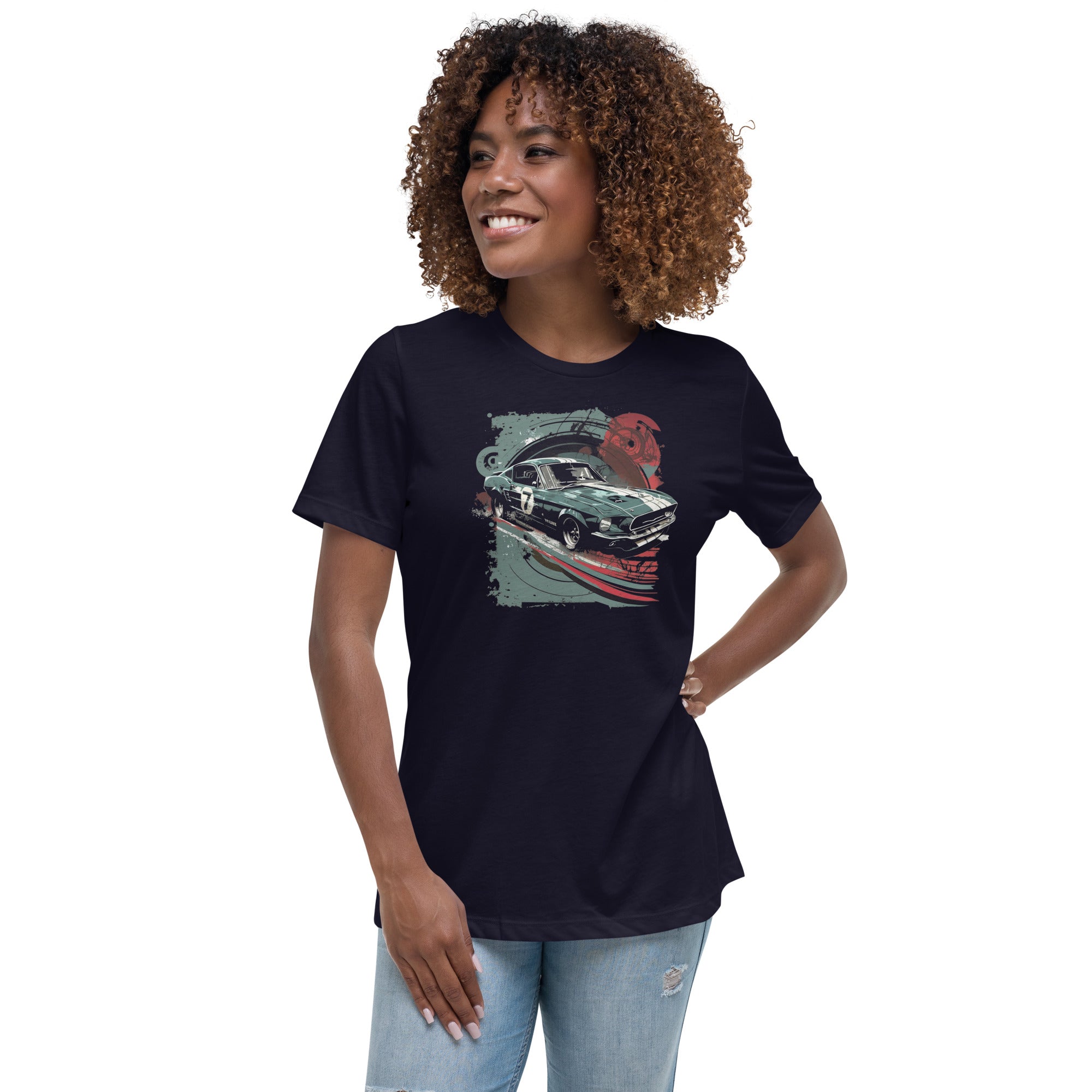 1967 Ford Mustang Fastback - Racing Inspired - Women's Relaxed T-Shirt